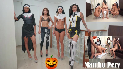 Cover for 'Halloween Perv Nuns Squad : 4 Perv Nuns Sex Ritual & Reverse Gangbang (Anal, Nuns, Blasphemy, 1Guy On 4 Girls, Demon Girl, Gapes, ATM,ATOGM)'