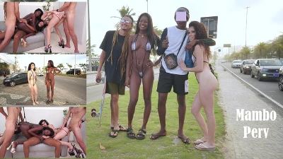 Cover for '2 Very Sexy Brazilian Beauties Walk Almost Naked On The Street, Then Get Fucked By 3 Huge Cocks (DAP, Public Nudity, Dirty Version, 3On2, Anal Only, ATOGM, Monster Cock)'